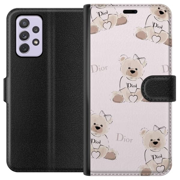Samsung Galaxy A52s 5G Lompakkokotelo Teddy Dior Vibes - ylellinen nalle muotityyliin
