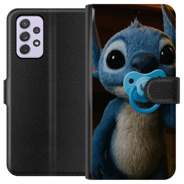 Samsung Galaxy A52s 5G Lompakkokotelo Stitch & Napp - vauvateema söpöllä hahmolla