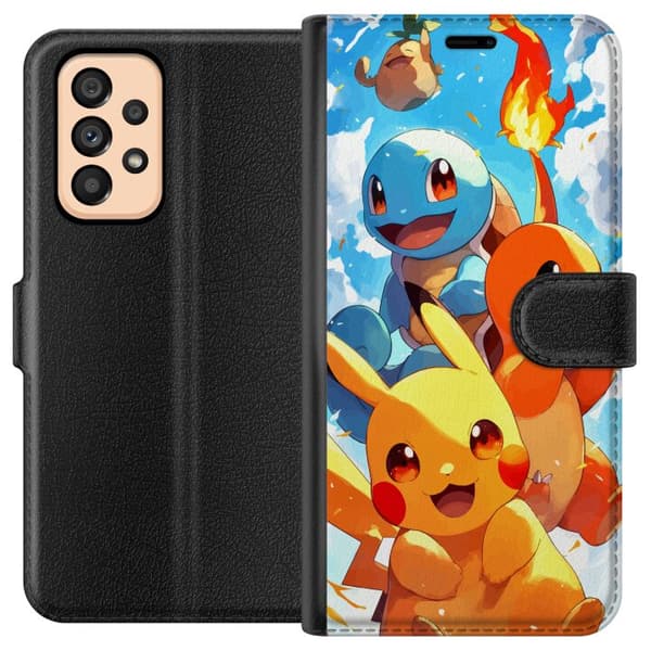 Samsung Galaxy A53 5G Plånboksfodral Pocket Creatures – inspirerat av Pokémon utan att nämna namnet