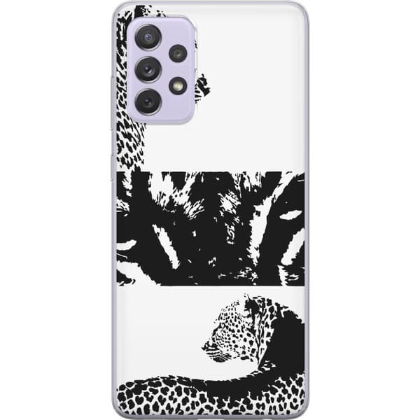 Samsung Galaxy A52s 5G Gennemsigtig cover Leopard Faces
