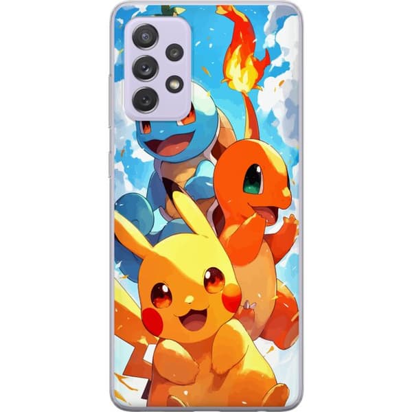 Samsung Galaxy A52s 5G Läpinäkyvä kuori Pocket Creatures - innoittanut Pokémonista mainitsematta nimeä
