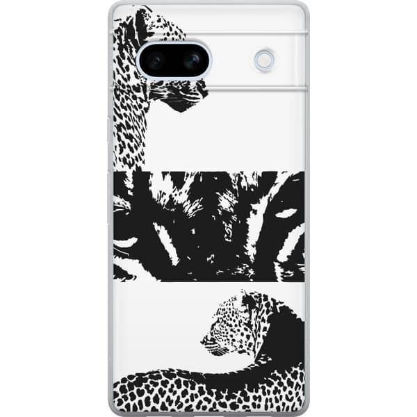 Google Pixel 7a Gennemsigtig cover Leopard Faces