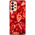 Miniatyrbild 1 av 3: Samsung Galaxy A53 5G Genomskinligt Skal Jordgubbsmönster – sött motiv med sommarkänsla