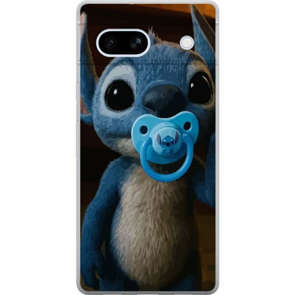 Google Pixel 7a Gennemsigtig cover Stitch & Napp - babytema med sød karakter