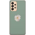 Pikkukuva 1 / 3: Samsung Galaxy A53 5G Läpinäkyvä kuori Vihreä Minimalikukka - tyylikäs kukka vihreällä taustalla