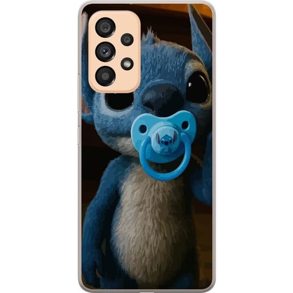Samsung Galaxy A53 5G Gjennomsiktig deksel Stitch & Napp - babytema med søt karakter