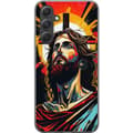 Miniatyrbilde 1 av 3: Samsung Galaxy A55 Gjennomsiktig deksel Jesus & Kort - religiøst motiv med dyp symbolikk