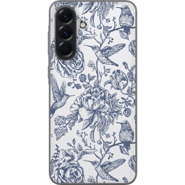 Samsung Galaxy A56 Gjennomsiktig deksel Blomster & Fugler - Romantiskt Vintage-stil Mønster