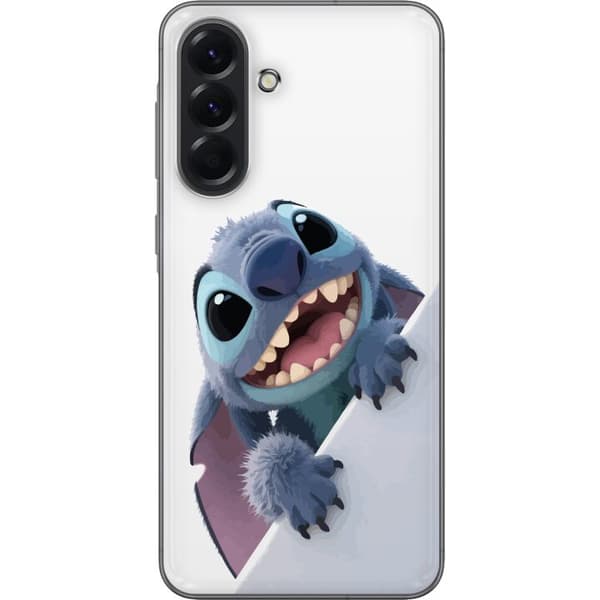 Samsung Galaxy A56 Genomskinligt Skal Happy Stitch – glad figur med charmig uttryck