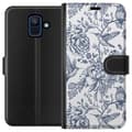 Pikkukuva 1 / 3: Samsung Galaxy A6 (2018) Lompakkokotelo Kukat & Linnut - Romanttinen Vintage-tyylinen Kuviointi