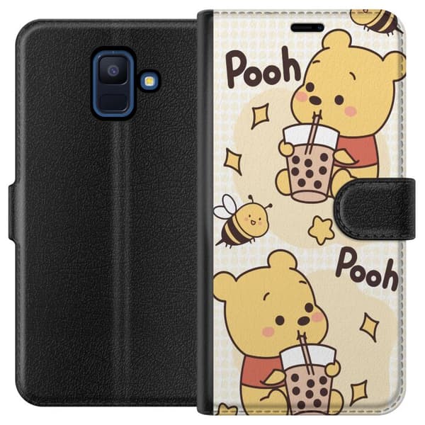 Samsung Galaxy A6 (2018) Plånboksfodral Nalle Pooh Style – klassiskt björnmotiv i ny tolkning