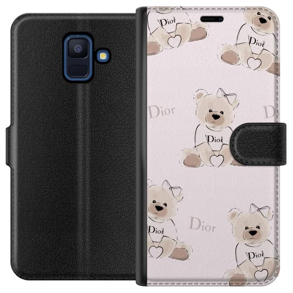 Samsung Galaxy A6 (2018) Lompakkokotelo Teddy Dior Vibes - ylellinen nalle muotityyliin