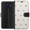 Miniatyrbilde 1 av 3: Samsung Galaxy A6 (2018) Lommeboketui Teddybakgrunn - søte teddybjørner mot en myk bakgrunn