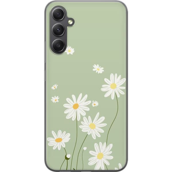 Samsung Galaxy A35 Gjennomsiktig deksel Prestekrager - blomstrete mønster i svensk sommerstil