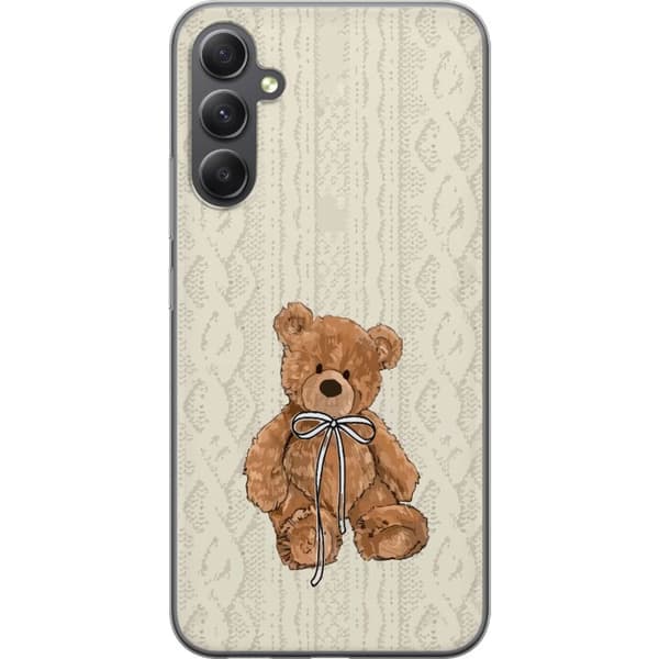 Samsung Galaxy A35 Genomskinligt Skal Liten Nalle – klassisk nalle i enkel design