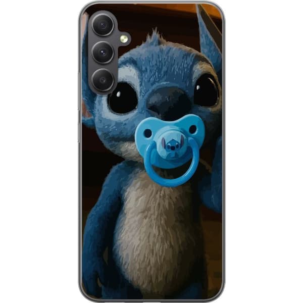 Samsung Galaxy A35 Gennemsigtig cover Stitch & Napp - babytema med sød karakter