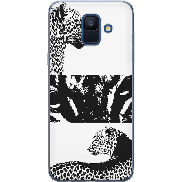 Samsung Galaxy A6 (2018) Läpinäkyvä kuori Leopard Faces