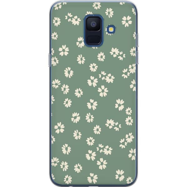 Samsung Galaxy A6 (2018) Gennemsigtig cover Blomsterdrøm - Farverigt Blomstermønster