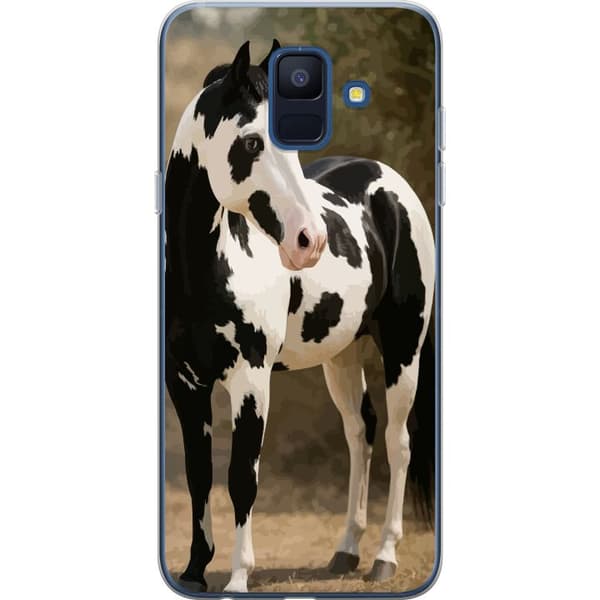 Samsung Galaxy A6 (2018) Läpinäkyvä kuori Kaunis Hevonen - elegantti hevonen kuva-aihe