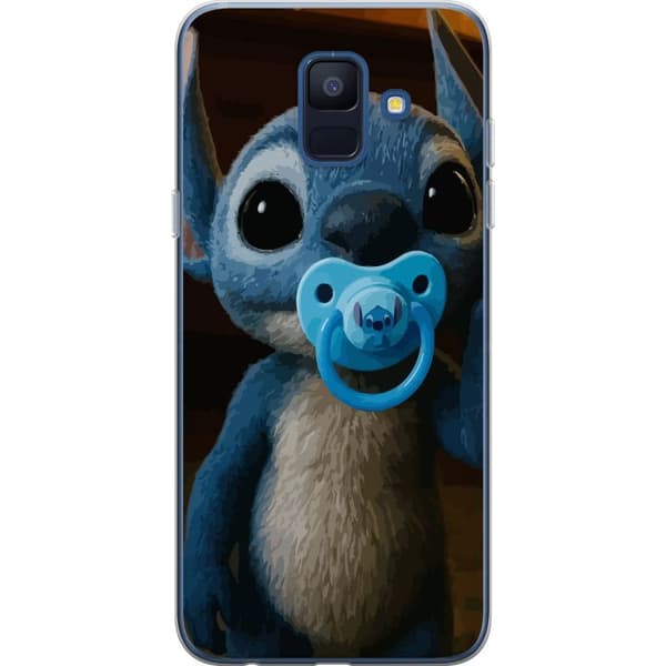 Samsung Galaxy A6 (2018) Gjennomsiktig deksel Stitch & Napp - babytema med søt karakter
