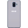Miniatyrbild 1 av 3: Samsung Galaxy A6 (2018) Genomskinligt Skal Lila Blomminimalism – stilrent blommotiv på lila bakgrund