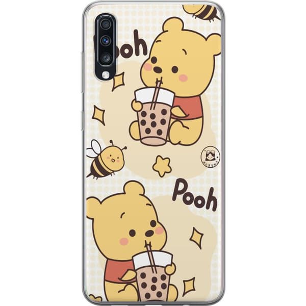Samsung Galaxy A70 Gjennomsiktig deksel Nalle Pooh stil - klassisk bjørnemotiv i en ny tolkning