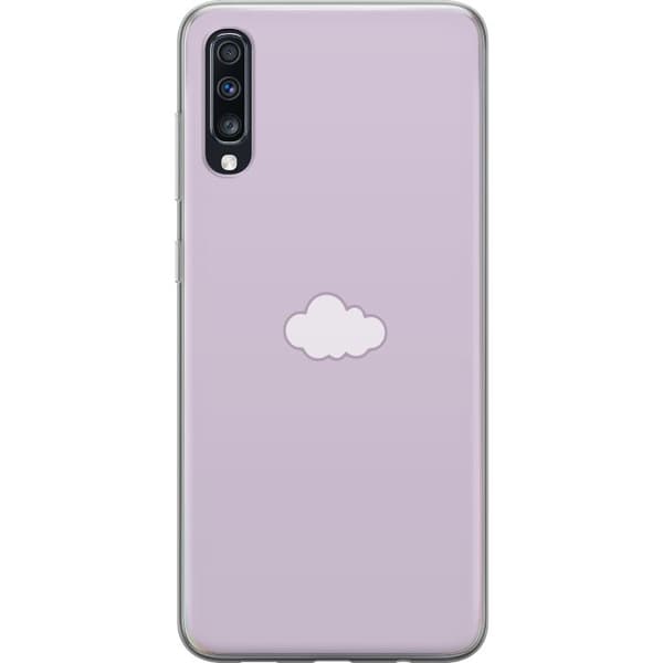 Samsung Galaxy A70 Läpinäkyvä kuori Lila Pilvi - minimalistinen pilvi lila taustalla