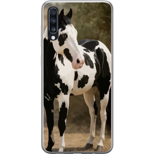 Samsung Galaxy A70 Läpinäkyvä kuori Kaunis Hevonen - elegantti hevonen kuva-aihe