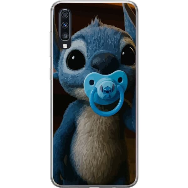Samsung Galaxy A70 Läpinäkyvä kuori Stitch & Napp - vauvateema söpöllä hahmolla