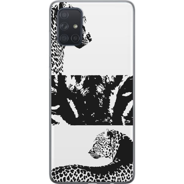 Samsung Galaxy A71 Gjennomsiktig deksel Leopard Faces