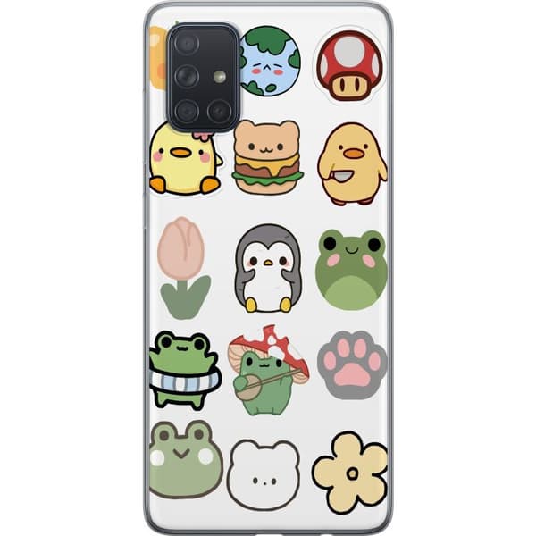 Samsung Galaxy A71 Gjennomsiktig deksel Kawaii Friends