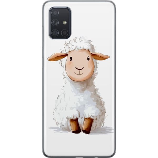 Samsung Galaxy A71 Gjennomsiktig deksel  Søtt Lam - tegneseriestil for barn og babyprodukter