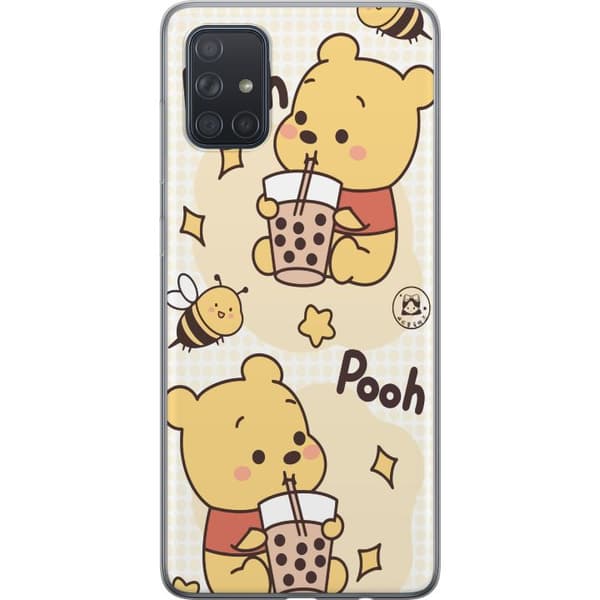 Samsung Galaxy A71 Gjennomsiktig deksel Nalle Pooh stil - klassisk bjørnemotiv i en ny tolkning