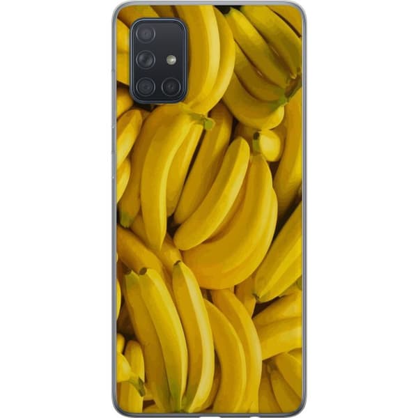 Samsung Galaxy A71 Gjennomsiktig deksel Banana mønster