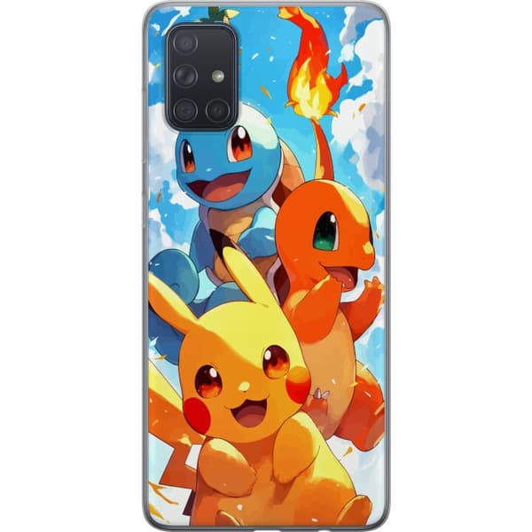 Samsung Galaxy A71 Gjennomsiktig deksel Pocket Creatures - inspirert av Pokémon uten å nevne navnet