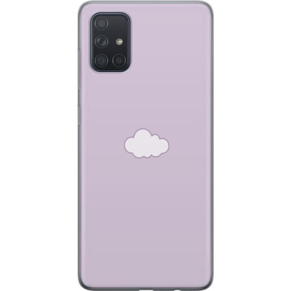 Samsung Galaxy A71 Gjennomsiktig deksel Lilla Sky - minimalistisk sky på en lilla bakgrunn