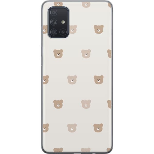 Samsung Galaxy A71 Gjennomsiktig deksel Teddybakgrunn - søte teddybjørner mot en myk bakgrunn