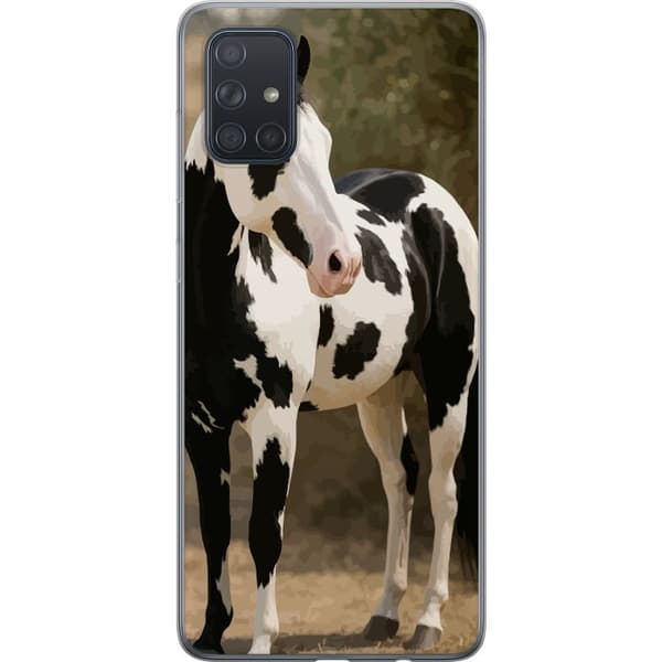 Samsung Galaxy A71 Gjennomsiktig deksel Vakker Hest - elegant illustrasjon av hestemotiv
