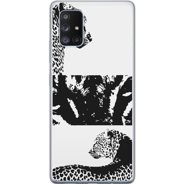 Samsung Galaxy A71 5G Gjennomsiktig deksel Leopard Faces