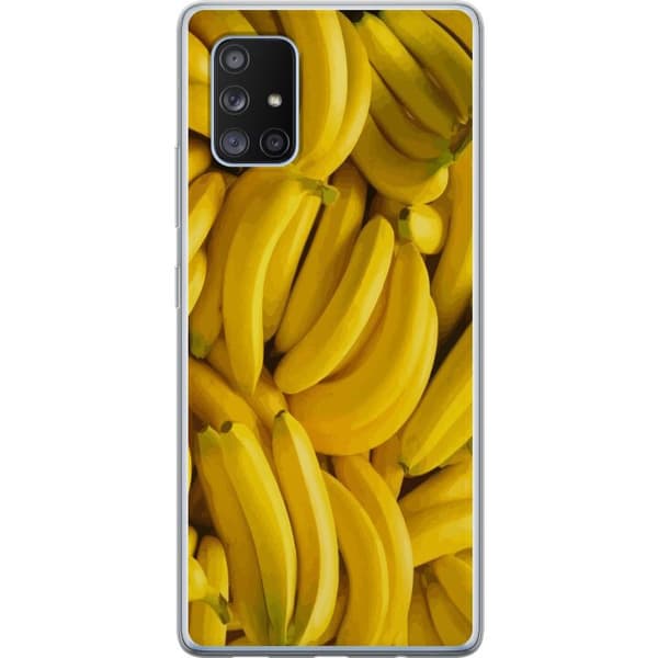 Samsung Galaxy A71 5G Gjennomsiktig deksel Banana mønster
