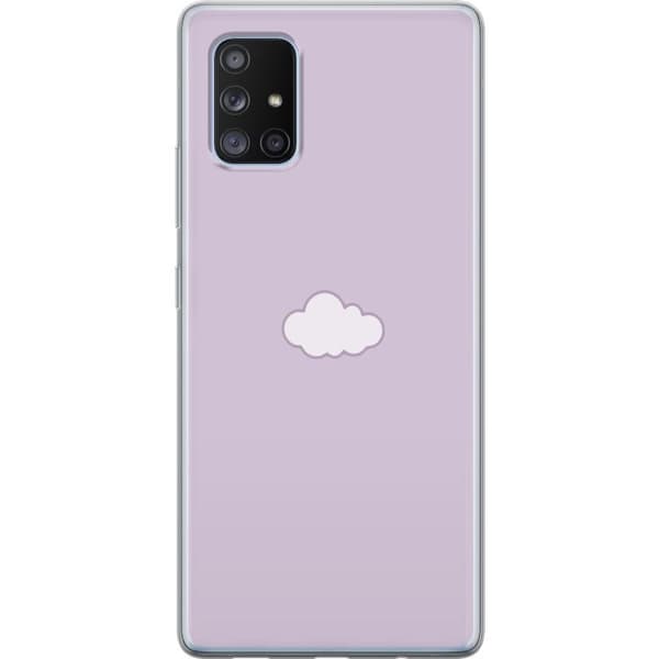 Samsung Galaxy A71 5G Gjennomsiktig deksel Lilla Sky - minimalistisk sky på en lilla bakgrunn