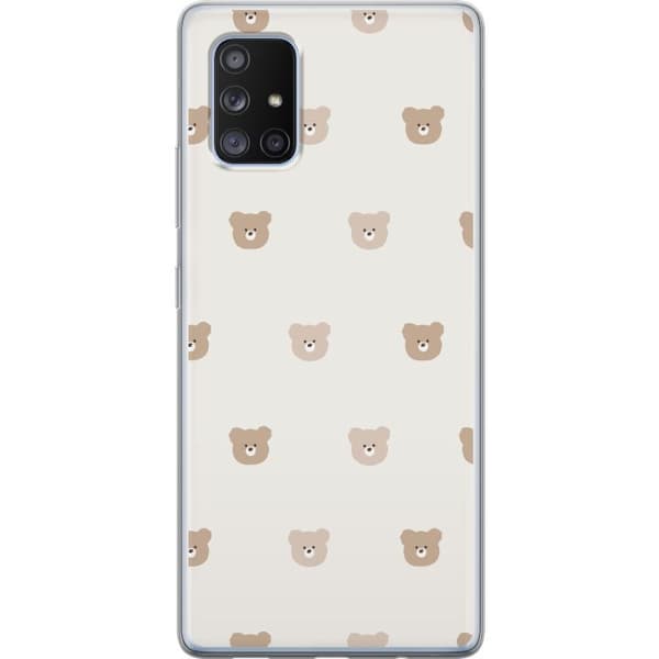 Samsung Galaxy A71 5G Gennemsigtig cover Teddybaggrund - søde teddybjørne mod en blød baggrund