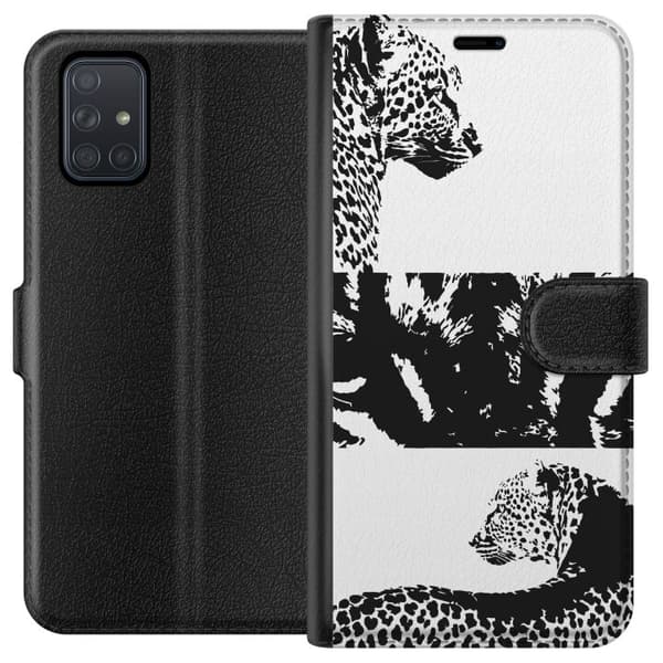 Samsung Galaxy A71 Lommeboketui Leopard Faces