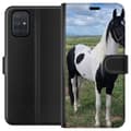 Miniatyrbillede 1 af 3: Samsung Galaxy A71 Tegnebogsetui Hestemagi - stiliseret hest i en rolig farveskala
