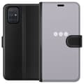 Miniatyrbilde 1 av 3: Samsung Galaxy A71 Lommeboketui Lilla Blomminimalisme - stilig blomstermotiv på lilla bakgrunn