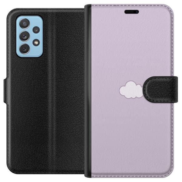 Samsung Galaxy A72 5G Tegnebogsetui Lilla Sky - minimalistisk sky på lilla baggrund