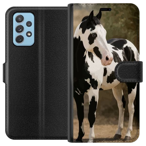Samsung Galaxy A72 5G Lompakkokotelo Kaunis Hevonen - elegantti hevonen kuva-aihe