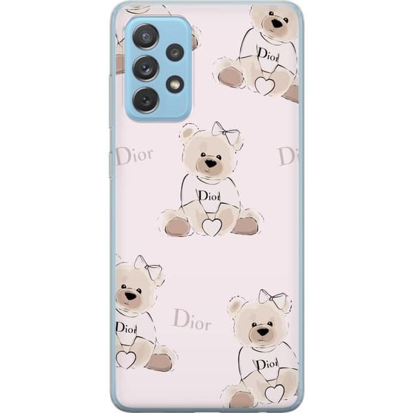 Samsung Galaxy A72 5G Läpinäkyvä kuori Teddy Dior Vibes - ylellinen nalle muotityyliin