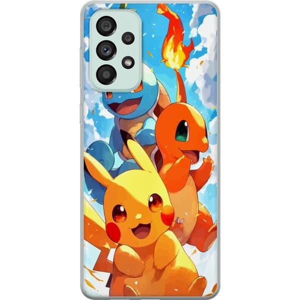 Samsung Galaxy A73 5G Gennemsigtig cover Pocket Creatures - inspireret af Pokémon uden at nævne navnet