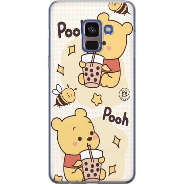 Samsung Galaxy A8 (2018) Gennemsigtig cover Nalle Pooh-stil - klassisk bjørnemotiv i en ny fortolkning